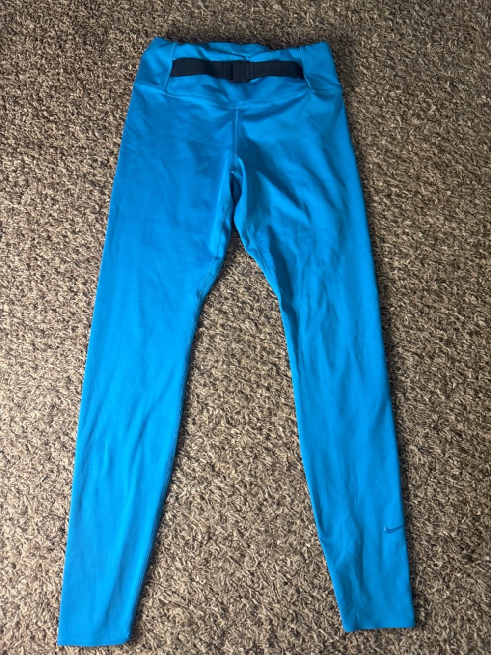 Nike Bright Blue Women's Athletic Leggings with Waistband Detail